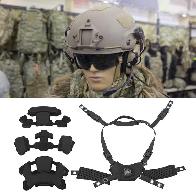 Sunicon Helmet Dial Suspension System Chin Strap Helmet Padding Kit with Bolts and Screws for Fast for MICH for Wendy Helmet (Black Sponge), Suniconxe6dtwm24y-13 - Image 5